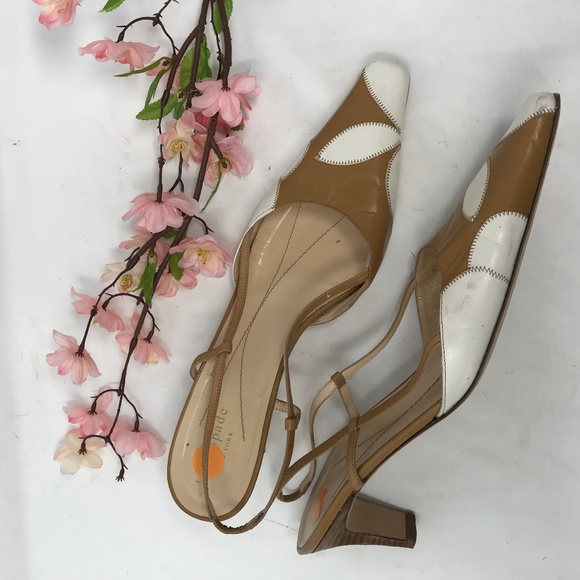 kate spade Shoes - Kate Spade Italian Italy Brown White Slingbacks 9